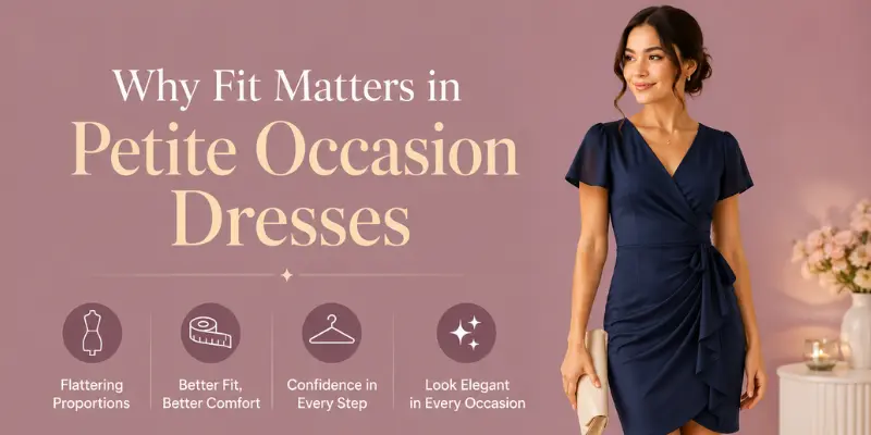 why fit matters in petite occasion dresses