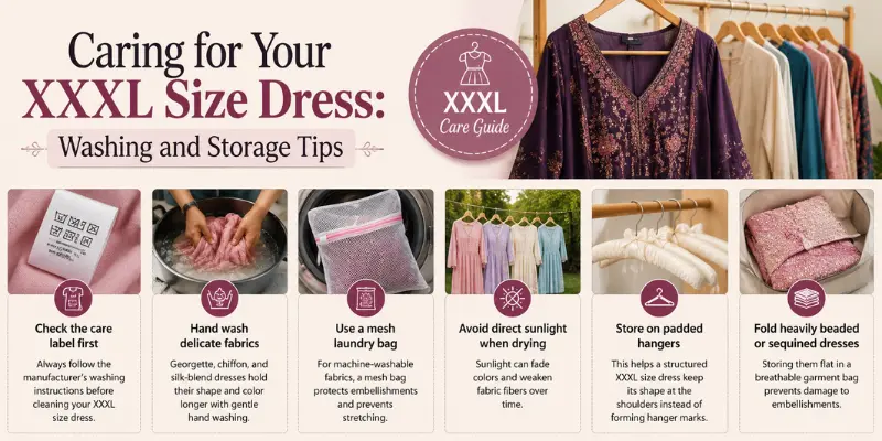 caring for your xxxl size dress washing and storage tips
